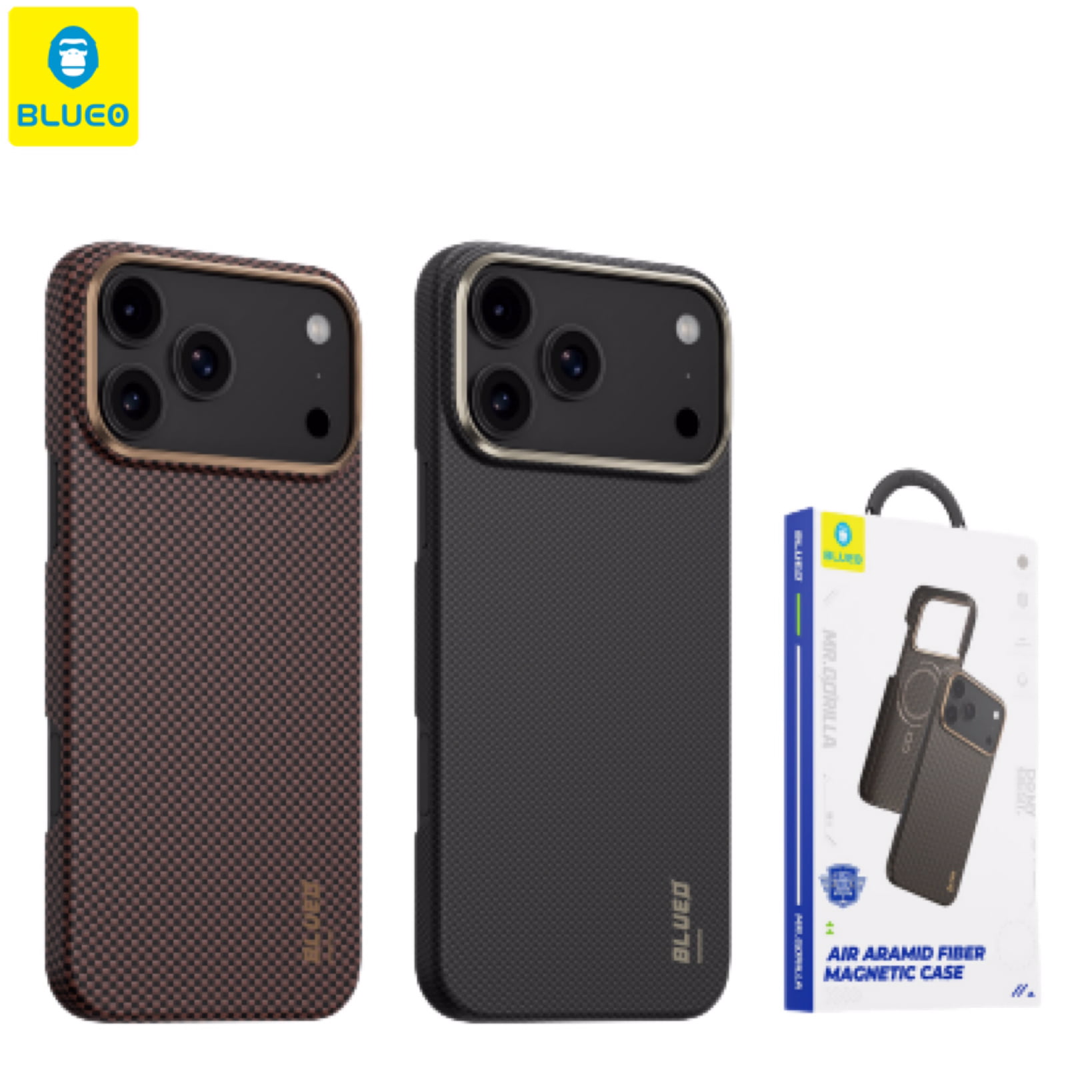 قاب بلو بافت Blueo Plain Weave AIR Aramid Fiber Magnetic Phone Case-600D Iphone